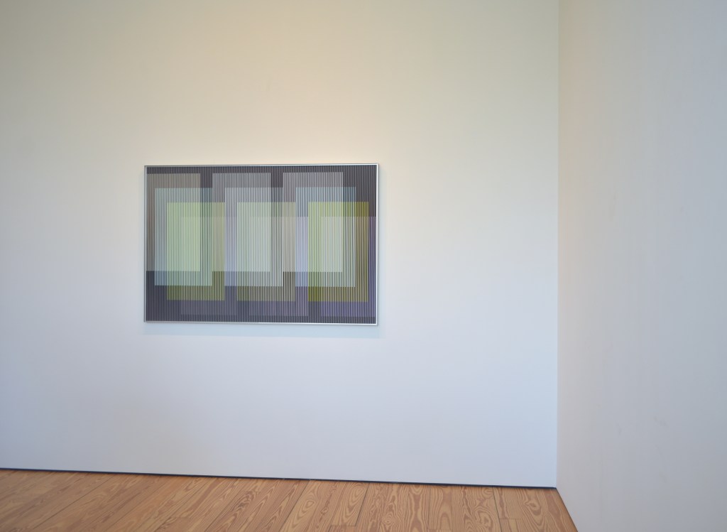 Obra del artista Carlos Cruz-Diez en la galería de arte Sicardi Ayers Bacino.